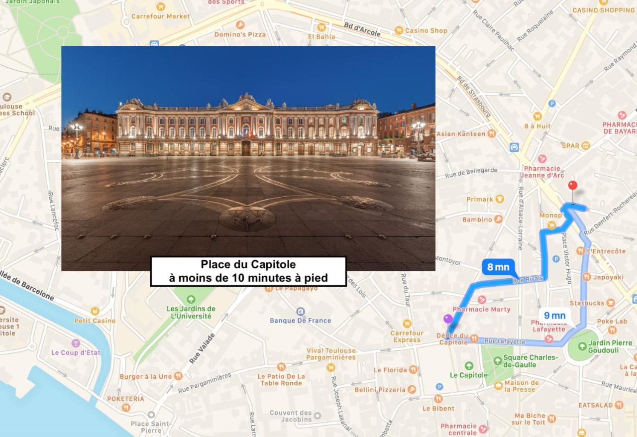 Le Victor Hugo - Studio Avec Parking # Hypercentre Apartment Toulouse Bagian luar foto